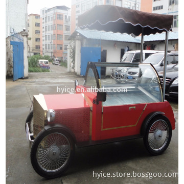 calssic car model ice cream sisplay cart
